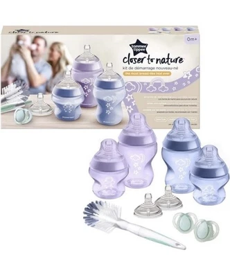 Tommee Tippee Closer To Nature Newborn Starter Set Baby Bottle Kit - Anti Colic
