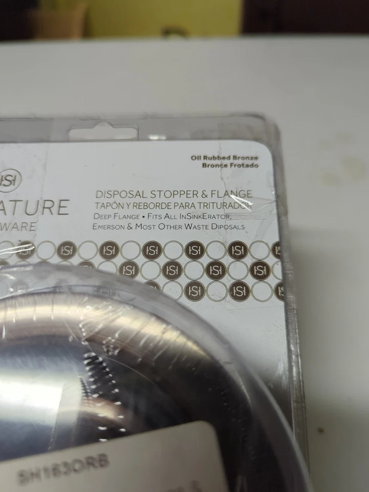 Brida y tapón eliminador de basura profundo Signature Hardware bronce frotado con aceite - Imagen 4 de 4