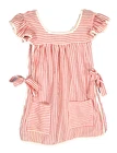 VTG RED STRIPE Tie Sides CANDY STRIPER Apron Top Uniform Pinafore SMOCKETTE sz S