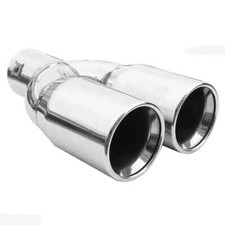 Exhaust Tip Trim Pipe Tail Double For Skoda Octavia Fabia Superb Rapid Karoq