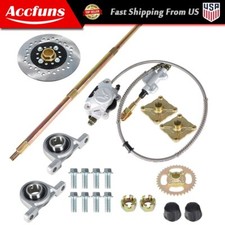 32" Go Kart ATV Live Rear Axle Kit Sprocket Hub Drift Trike  Brake Assembly US