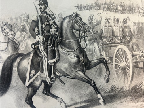 Esercito , Artiglieria francese, costumi, uniformi, Tavola 45 Litografia 1870 - Picture 3 of 9