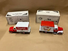 Campbell’s Soup 1957 International R-190 Truck  1951 Ford F-6 PAIR Die Cast 1/34