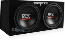 MTX TNE212D 12-Inch 400-Watt RMS Car Audio Dual Loaded Subwoofer Box Enclosure