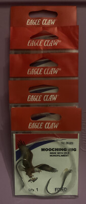 Montages Eagle Claw Saumon Mooching Rigs - 20 Montages, Hameçons 2/0-3/0, 25lb