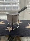 Brand New  Ceramic Chocolate Fondue Pot With Candle — photo 3