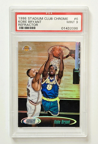 KOBE BRYANT 1998 TOPPS STADIUM CLUB CHROME REFRACTOR #6 PSA 9 MINT 🔥