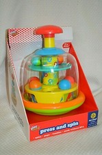 Play Right PRESS  Spin Ages 12M Spins POPS Tumbles NO BPA Develop LEARN New