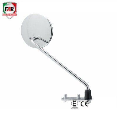 Specchietto Retrovisore Sinistro Cromato Rotondo Calotta 115 Universale Piaggio Vespa - Foto 3