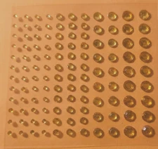 CraftbuddyUS 240pcs Gold Self Adhesive Rhinestone Gems Craft, 2,3,4,5mm Gems