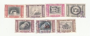 Costa Rica 1954. National Industries Vegetable Oils Matches Textiles Leather etc