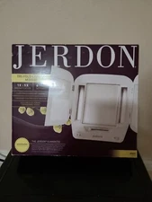 Jerdon Euro Tri-Fold Lighted Makeup Mirror JGL10W 4-light settings 5 x magnify