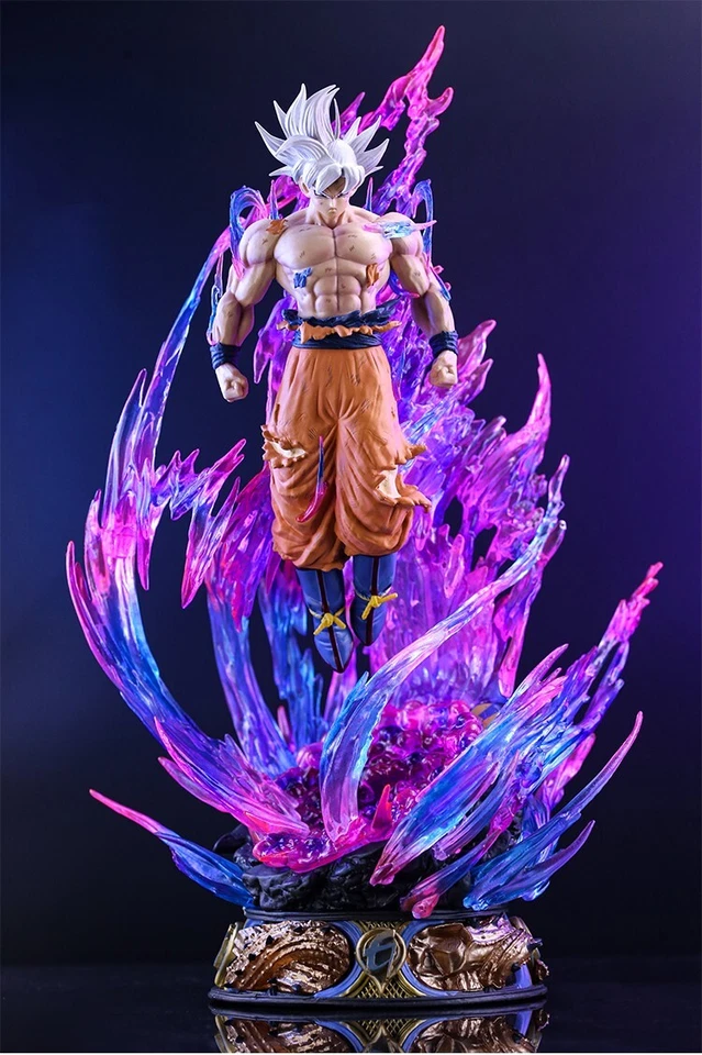 Action Figure Dragon Ball S Goku U.I 3 Heads 38cm STATUA DA COLLEZIONE Anime - Immagine 2 di 4