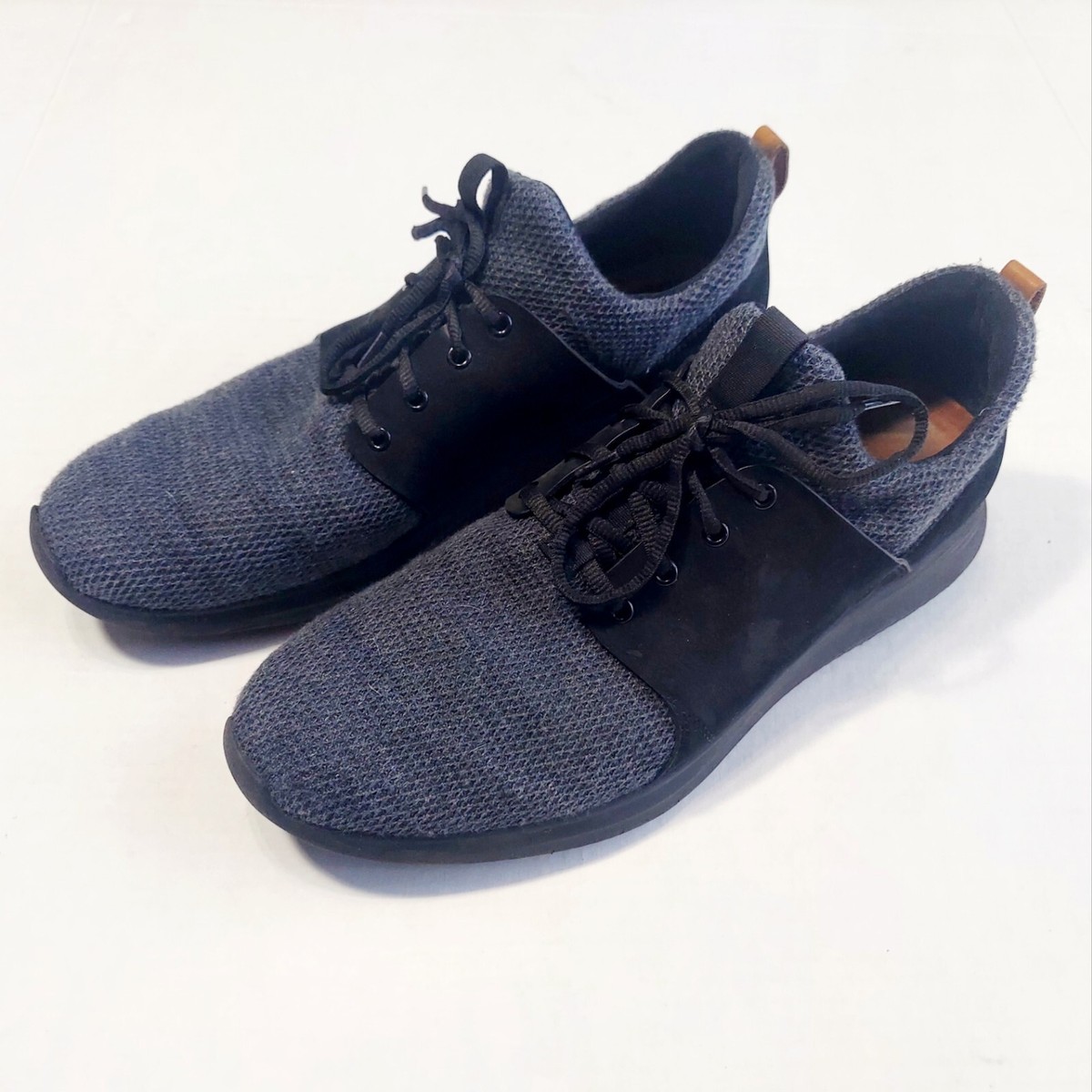Johnston Murphy Amherst Shoes Mens 8 M Dark Gray Wool Knit
