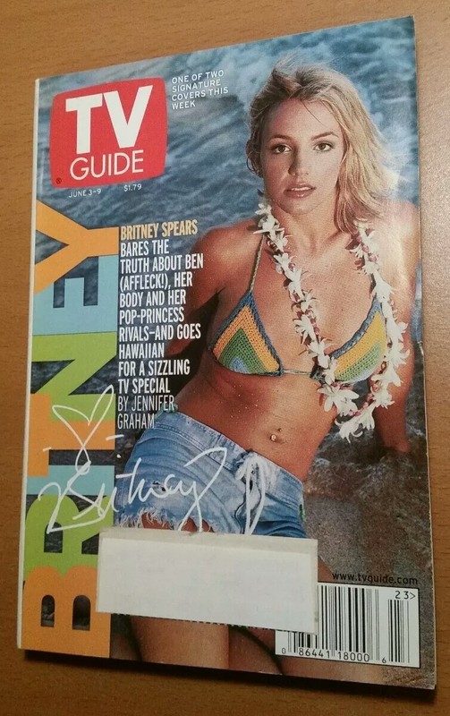 BRITNEY SPEARS ON TV GUIDE JUNE 3-9, 2000: 1 OF 2 COLLECTIBLE SIGNATURE COVERS!