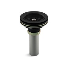 Kohler 8801-BL Duostrainer 3-1/2" Basket Strainers, Matte Black