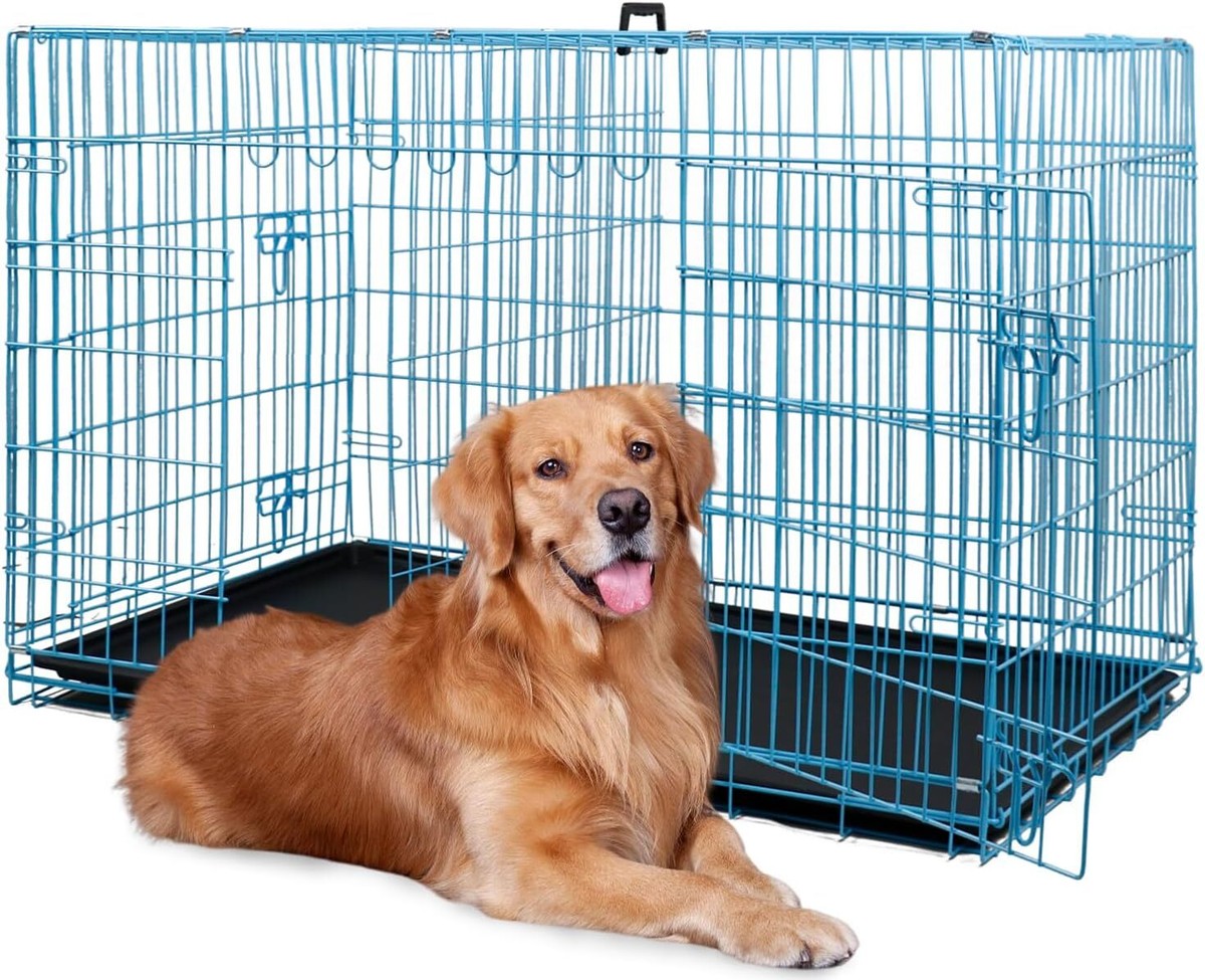 18,24,30,36,42,48 Inch Dog Crates for Large Dogs Folding Mental