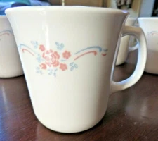 Set of 5 Corning Ware Corelle English Breakfast Coffee Cups Mugs NICE