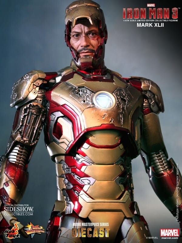 Hot Toys Iron Man 3 Mark XLII 42 MM197 1/6 Die-cast 12” Figure | eBay