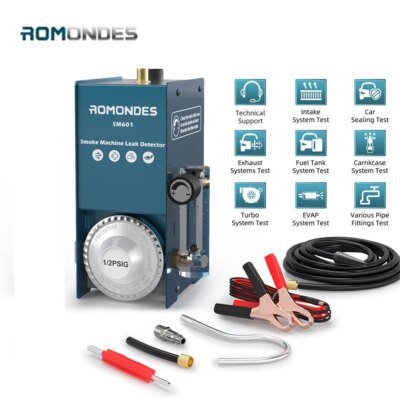 ROMONDES Car EVAP Smoke Leak Tester Pressure Gauge Vacuum Fuel Pipe Tester Tool