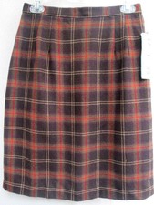 VTG 1980's..WOOL..PLAID..STRAIGHT..PENCIL..SKIRT..NEW w TAGS..sz 8