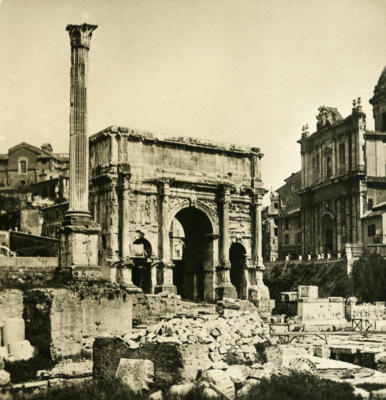 Italien Roma Forum Romanum Septimus Severus Bogen alt NPG Stereo Foto 1900