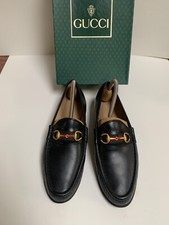 Gucci Leather Horsebit Loafers Slip On Black Men's Size 8.5 B