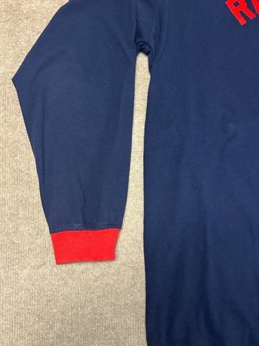 Rocawear Denim Co Long Sleeve Shirt XL Navy Red Trim Streetwear Hip Hop Jay-Z - Picture 4 of 11
