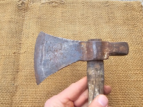 SMALL MINI "ACIER FONDU" ANTIQUE FRENCH AXE BUSHCRAFT HATCHET TOMAHAWK VINTAGE - 第 7/12 張圖片