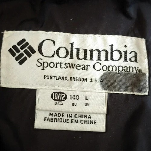 Vintage Columbia Boys Convert Full Zip Hooded Down Feathers Jacket Size 10/12 - Picture 9 of 10
