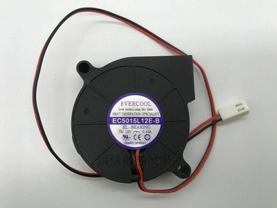 EVERCOOL EC5015L12E-B DC12V 0.10A 5CM turbo blower fan 2pin #hj