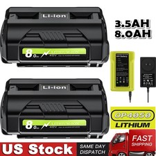 1-2X 40V 8.0Ah Li-ion Battery & Charger LOTS for Ryobi Replacement OP4050,OP4060