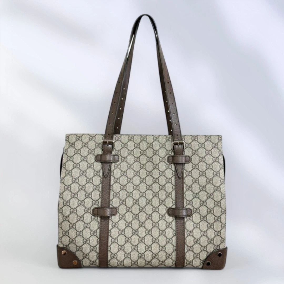 Sac fourre tout Gucci GG Supreme marron 626356 occasion excellent état