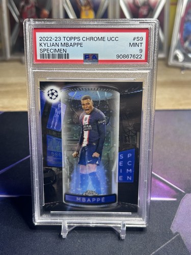Kylian Mbappe 2022-23 Topps Chrome UCC Specimen PSA 9