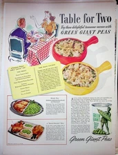Original 1946 Vintage print AD: Green Giant Peas #Collective Series