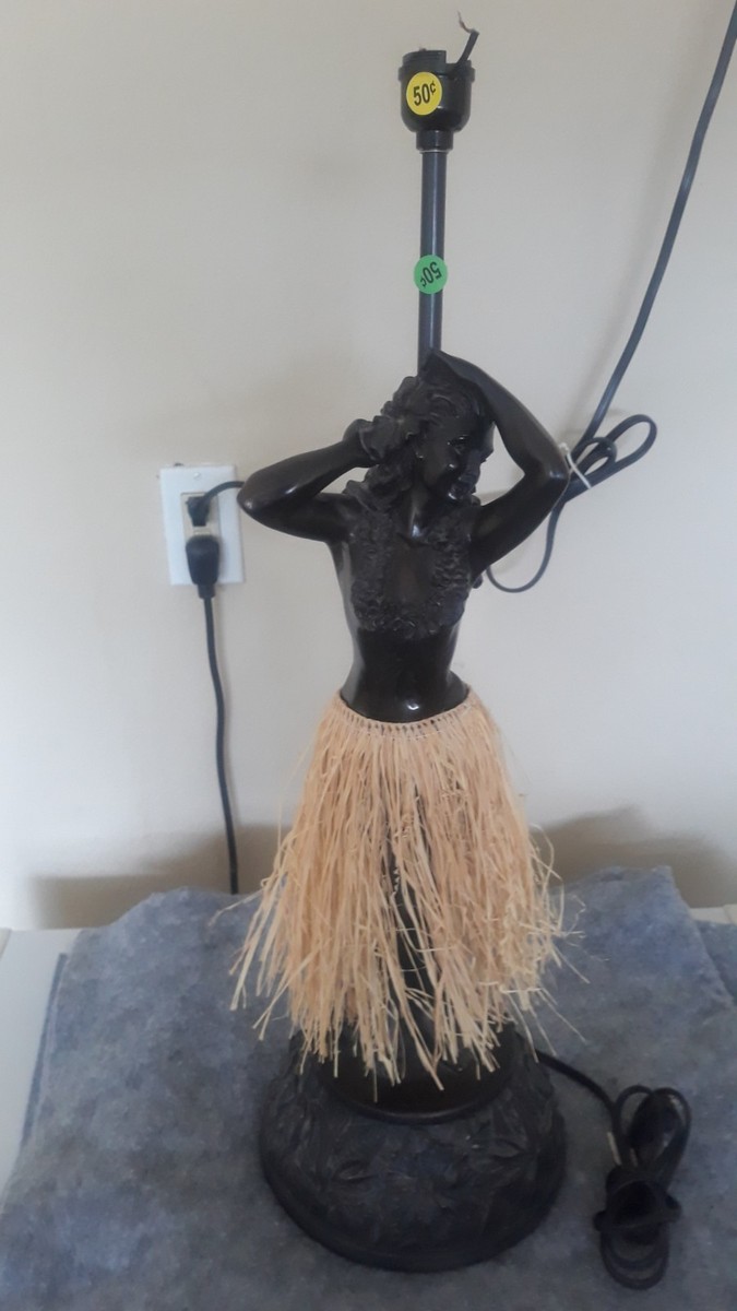 Rare Vintage Hawaiian Hula Girl Floor Lamp AS IS SEE DESCRIPTION