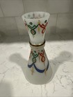 Vintage Czech/Bohemian 8.25” Frosted Glass Hand Painted Vase — photo 4