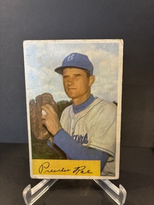 Vintage 1954 Bowman Preacher Roe Brooklyn Dodgers #218...G/VG Baseball Card