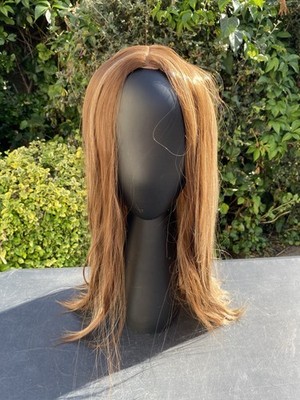 Perücke. Langes glattes Kunsthaar. Hellbraun/Blond Mix. LW0460 wigO 6h30/26