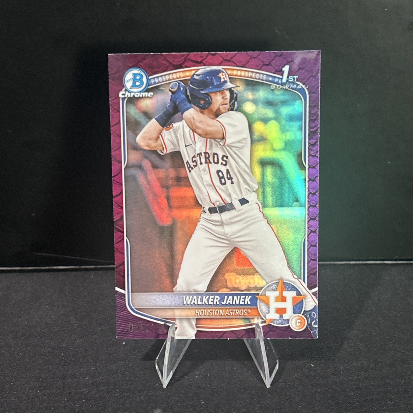 WALKER JANEK 2025 BOWMAN CHROME 1ST FUCHSIA REPTILIAN ASTROS /199