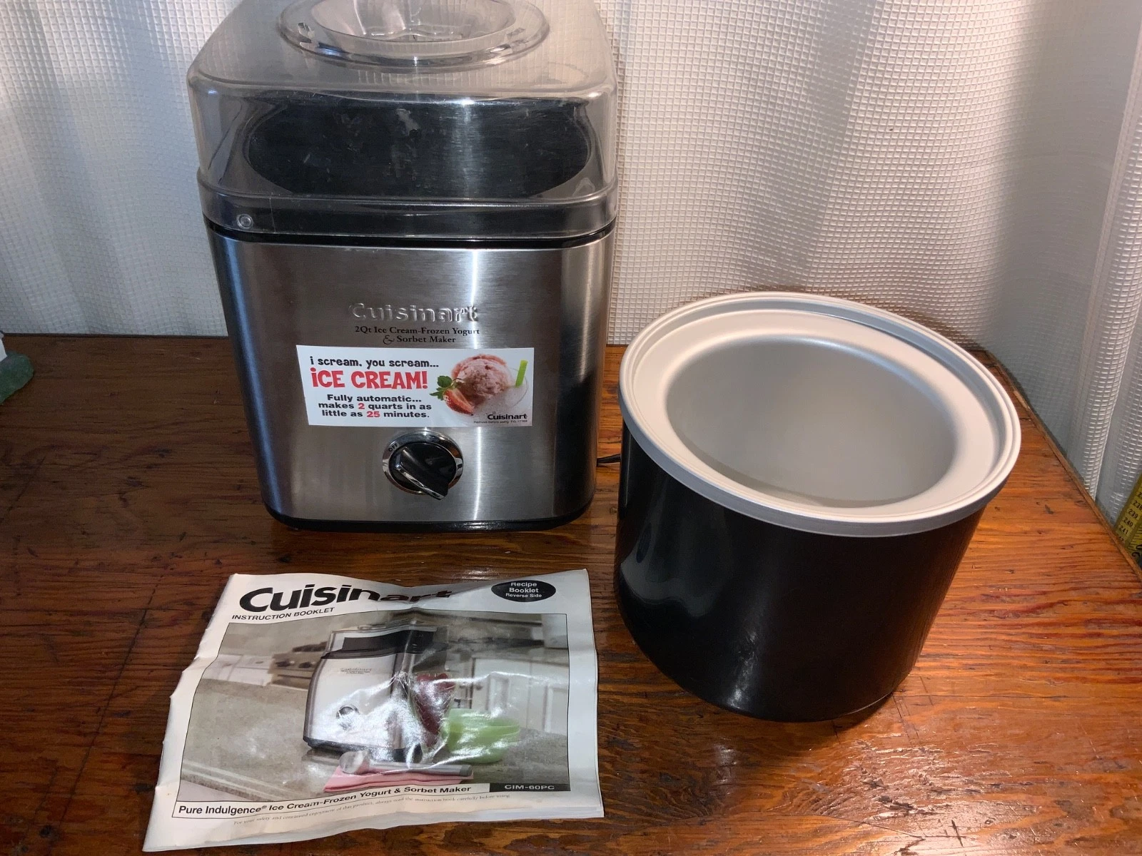 Cuisinart 2qt Frozen Yogurt-Sorbet & Ice Cream Maker Manual
Opens in a new window or tab