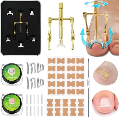 LEIKEDUN Eingewachsene Zehennägel Set, Zehennagel Korrektur Patch, Korrektor Pediküre, Ei