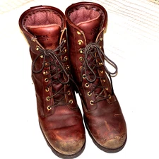 Chippewa L73026 Women's Logger Boots Size 9 M Burgundy Soft Toe