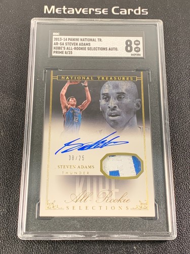 2013-14 Panini National Treasures Steven Adams RC Auto Patch Kobe's All /25 SGC8