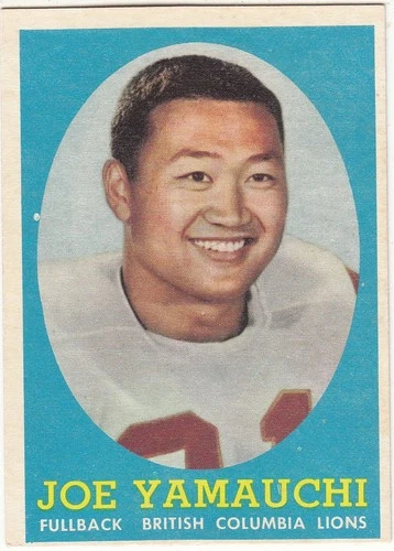 1958 Topps CFL # 81 Joe Yamauchi British Columbia Lions VG-EX to EX!