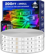 200Ft Outdoor LED Strip Lights Waterproof 1 Roll,Ip68 outside Led Light Strips w