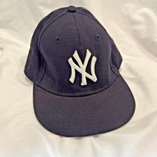 New York Yankees Hat New Era Youth Size 6 1/2 Fitted Cap Kids Navy Wool 59Fifty