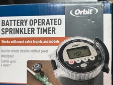 Orbit 57865R Battery Operated Sprinkler Timer Controller 4-Zones 8654/OB