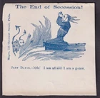 End of Secession Jefferson Davis a goner Civil War envelope cachet 1865
