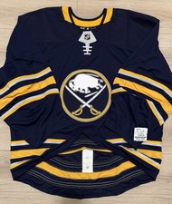 NEW Adidas MiC Buffalo Sabres Team Issue Navy Blue GOALIE CUT Jersey size 60G